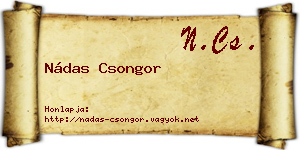 Nádas Csongor névjegykártya