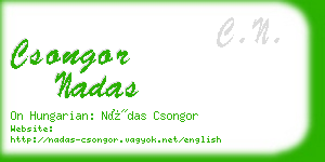 csongor nadas business card